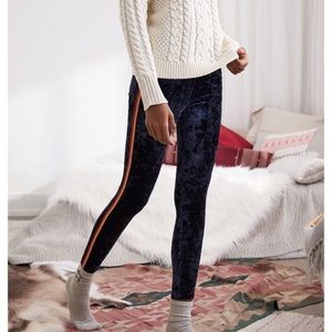 Aerie CHILL Blue Velvet Track Legging